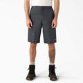 Dickies Men's Loose Fit Flat Front Work Shorts, 13" - Charcoal Gray Size 33 (42283)