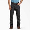 Dickies Men's Regular Fit Duck Pants - Stonewashed Black Size 40 32 (DP803)