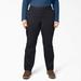 Dickies Women's Plus Relaxed Fit Cargo Pants - Rinsed Black Size 20W (FPW777)