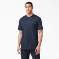 Dickies Men's Heavyweight Short Sleeve Pocket T-Shirt - Dark Navy Size M (WS450)