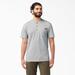 Dickies Men's Big & Tall Heavyweight Short Sleeve Henley T-Shirt - Heather Gray Size 3 (WS451)