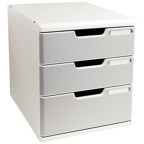 Module Classement 3 Tiroirs Coloris Gris - Multiform