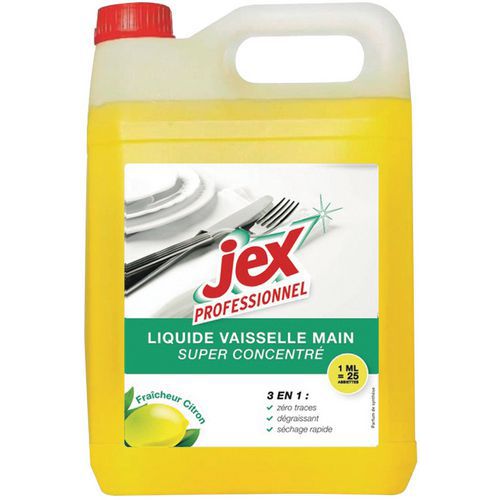 jex professionnel liquide vaisselle main citron - bidon 5l