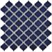 Merola Tile Hudson Tangier 2" x 2" Porcelain Arabesque Mosaic Wall & Floor Tile Porcelain in Blue | 2.25 H x 2 W in | Wayfair WFFKOLTR04