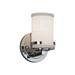 Justice Design Group Textile 8 Inch Wall Sconce - FAB-8451-10-WHTE-CROM