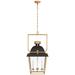 Visual Comfort Signature Collection Chapman & Myers Coventry 19 Inch Cage Pendant - CHC 5109BLK/AB-CG