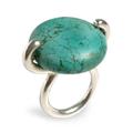 Quietude,'Hand Crafted Reconstituted Turquoise and Silver Ring'