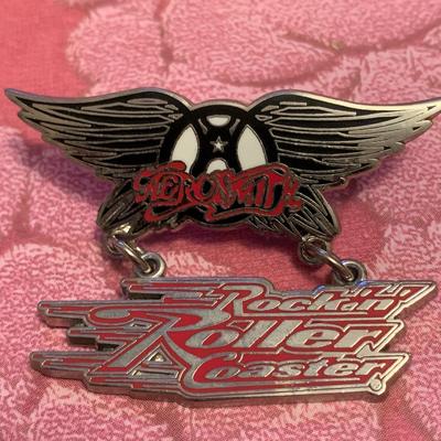 Disney Jewelry | 2008 Disney Aerosmith Rock N Roller Coaster Pin | Color: Red/Silver | Size: Os