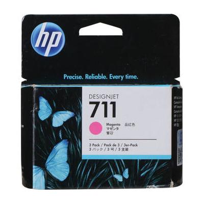 HP 711 Magenta Ink Cartridge (29mL, 3-Pack) CZ135A