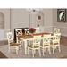 August Grove® Carmel Butterfly Leaf Rubberwood Solid Wood Dining Set Wood in Brown/White | Wayfair DBF414AE97194B64A3F3CC1280CE18AD