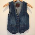 American Eagle Outfitters Tops | American Eagle Western Style Denim Vest | Color: Blue | Size: Xs