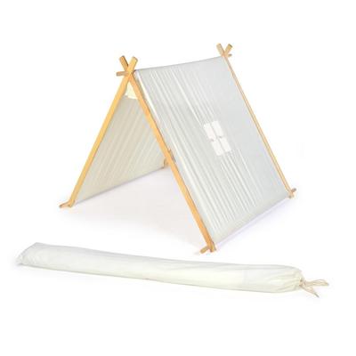 Trademark Innovations 3.5 ft. Canvas A-Frame Teepee Playset Playhouse With Carry Case, White