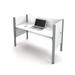 Bestar Pro-Biz Simple Workstation with 3 Privacy Panels Benching Desk 100871C Color: White