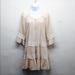 Anthropologie Dresses | Anthropologie A’reve Blush/Cream Lace Trim Dress | Color: Cream/White | Size: L