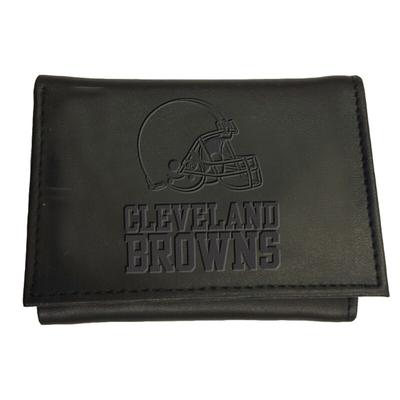 "Cleveland Browns Black Hybrid Tri-Fold Wallet"