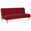 Meghan - Banquette clic clac scandinave 3 places rouge - Rouge