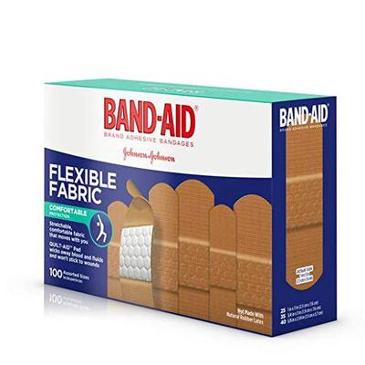 BAND-AID Flexible Fabric Adhesive Bandages Assorted 100 ea (Pack of 4)