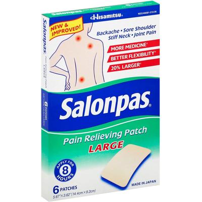 Salonpas Pain Relief Patch, Large 6 ea (Pack of 9)