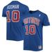 Men's Mitchell & Ness Dennis Rodman Blue Detroit Pistons Hardwood Classics Stitch Name Number T-Shirt