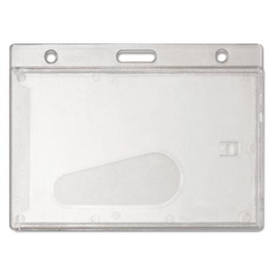 Advantus AVT76075 Frosted Rigid Badge Holder, 2-1/8" x 3-3/8", Clear, Horizontal, 25 Per Pack