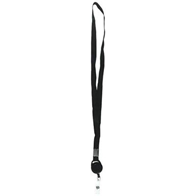 Advantus Retractable Badge Reel & Lanyard, Black, 12/BX, Black (97132)