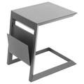 Table d'appoint de jardin carrée ALLURE Graphite 55 x 45 cm - Aluminium traité époxy Hespéride