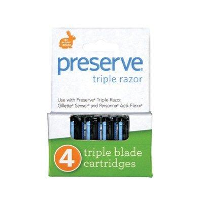 Preserve 0826578 Razor Blades,Triple,Refil - Case of 6 - 4 Pk