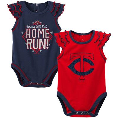 Minnesota Twins Newborn & Infant Shining All-Star 2-Pack Bodysuit Set - Navy/Red