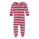 Leveret Girls' Footies - Berry & Chime Stripe Footie - Infant & Toddler screenshot. Infant Bodysuits directory of Clothes.
