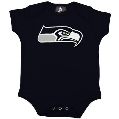 Seattle Seahawks Newborn & Infant Team Logo Bodysuit - Navy