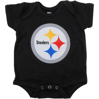 Pittsburgh Steelers Newborn & Infant Team Logo Bodysuit - Black
