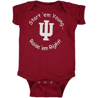 Indiana Hoosiers Newborn & Infant Start 'Em Young Bodysuit - Crimson