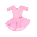 Leveret Girls' Leotards - Pink Three-Quarter Sleeve Skirted Leotard - Toddler & Girls screenshot. Infant Bodysuits directory of Clothes.