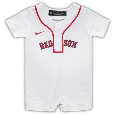 "Nike Boston Red Sox Newborn & Infant White Official Jersey Romper"