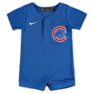 "Newborn & Infant Nike Royal Chicago Cubs Official Jersey Romper"