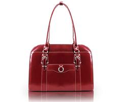 McKlein, W Series, Hillside, Top Grain Cowhide Leather, 14" Leather Ladies' Laptop Briefcase, Red (9