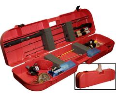 MTM Camp & Hike Ice Fishing Rod Box Holds 8 Plus Accessories Red IFB30