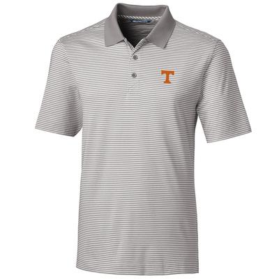 "Cutter & Buck Tennessee Volunteers Gray Big Tall Forge Tonal Stripe Polo"