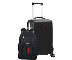 NBA Houston Rockets Deluxe 2-Piece Backpack & Carry-On Set, Black