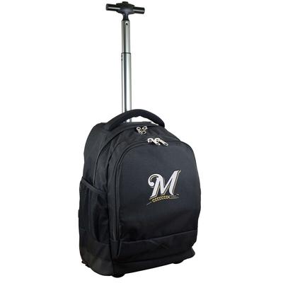 "Milwaukee Brewers Black 19'' Premium Wheeled Backpack"