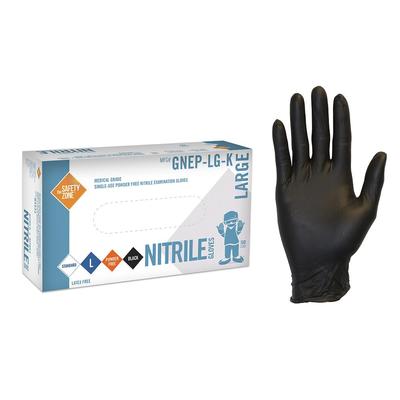 THE SAFETY ZONE X-Large Thick Black Nitrile Exam Glove Powder-Free Bulk 1000 (10-Pack of 100-Count),