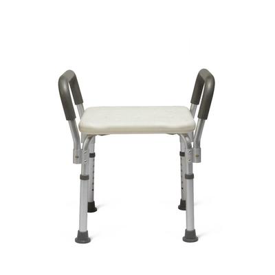 Knockdown Bath Bench with Arms,White