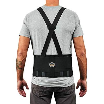 Ergodyne ProFlex 1625 Back Support Brace, Stays and Rubber Webbing for Snug Fit, Removeable Straps,