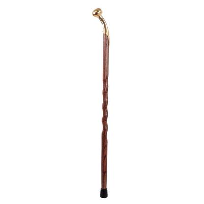 Brazos Walking Sticks 40 in. Twisted Oak Hame Top Walking Cane in Red