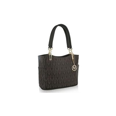 Women's MKF Collection by Mia K Farrow MKF Braylee M Signature Tote by Mia K. Collection Chocolate B