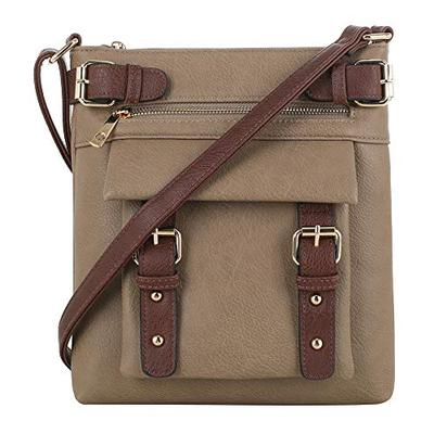 Jessie & James 2 Toned Belt Concealed Carry Crossbody Bag with Lock and Key | Stone