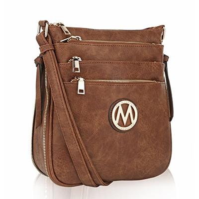 Mia K Collection Crossbody Bags for womens Handbag Adjustable Strap - PU Leather - Crossover Side Me