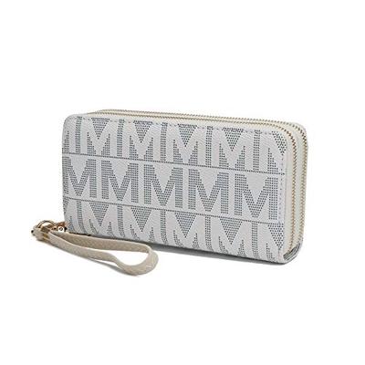 Mia K. Collection Wristlet Wallet for Women, Small PU Leather Handbag - Double Zipper Bag Multi Pock