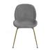 AllModern Amelie Side Chair Upholstered/Velvet/Metal in Gray/Yellow | 33.5 H x 21.5 W x 21 D in | Wayfair 819F0E8452C84455987219086DD305C0