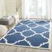 Blue/Navy 30 x 0.63 in Area Rug - Winston Porter Cannen Geometric Handmade Tufted Wool Navy/Ivory Area Rug Wool | 30 W x 0.63 D in | Wayfair